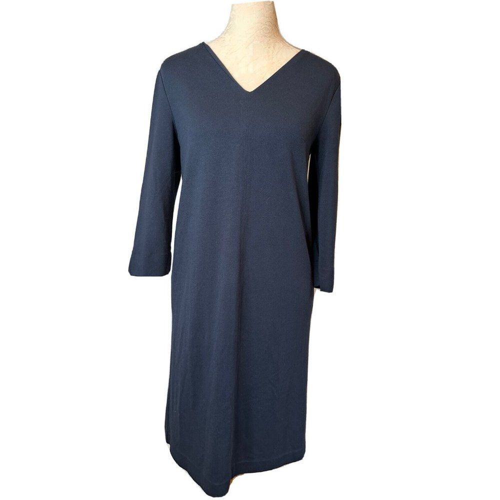Barbour Sam Heughtan Collection Shift Dress Sleeves Navy Gorgeous Excellent 4